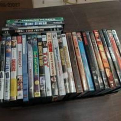 Approximately 25 DVDs