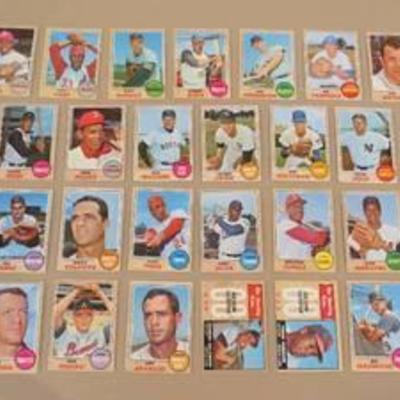 1968 Topps Baseball Cards Lot of 25