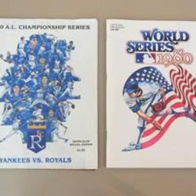 Lot of 2 Royals Programs - 1980 Series