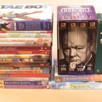 DVDs & VHS Tapes Lot of 20