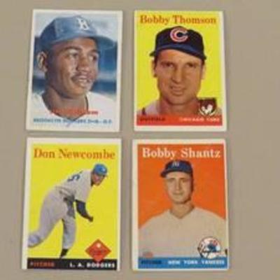 1957 & 1958 Topps Baseball Cards Mixed Lot of 4