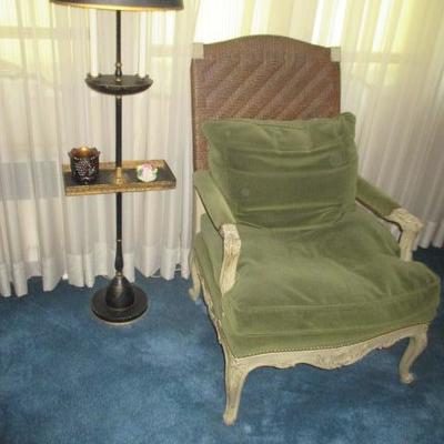 Vintage Lamp Table & Arm Chair Seating 