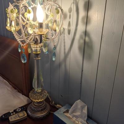mermaid chandelier side lamp with lucite base 
$55