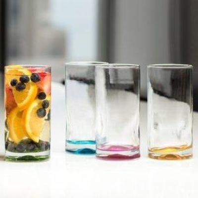 Libbey Impressions Colors Tumbler Glasses, Set of 4