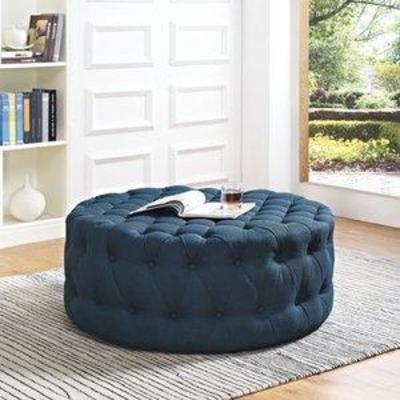Modway Amour Round Upholstered Ottoman