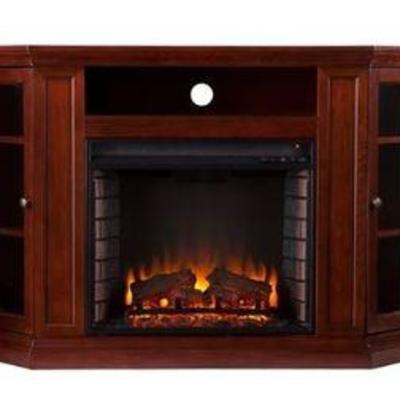 Southern Enterprises FE9310 Claremont Convertible Media Electric Fireplace - Cherry