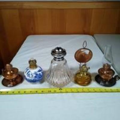 Antique oil lamps