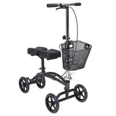 Drive Medical Dual Pad Steerable Knee Walker with Basket, Alternative to Crutches