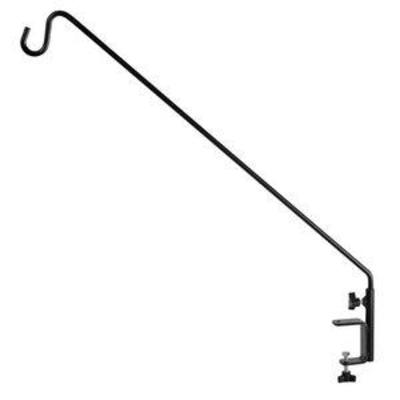 Gray Bunny Heavy Duty Extended Reach Deck Hook, 37 Inch, Black, Extra-Wide Clamp, for Bird Feeders, Planters, Suet Baskets, Lanterns,...