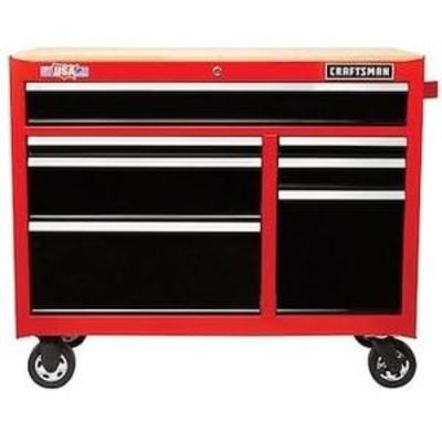 CRAFTSMAN Workbench with Drawer Liner RollTray Set, 41-Inch, 6 Drawer, Red (CMST82777RB)