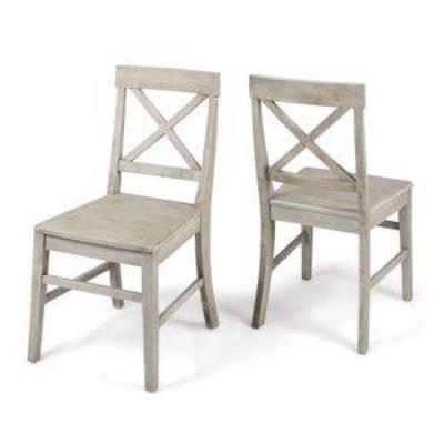 Christopher Knight Home Roshan Farmhouse Acacia Wood Dining Chairs, Light Grey Wash