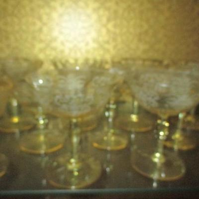 Depression Federal Glass Yellow Glasses  