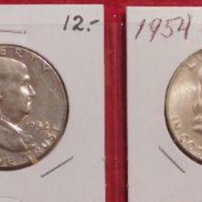 4 Franklin Half Dollars