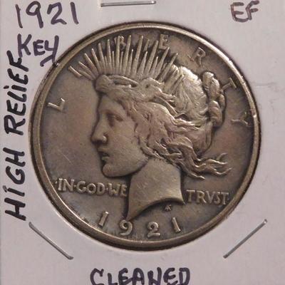 1921 High Relief Peace Silver Dollar