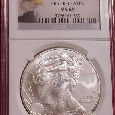 2013 Silver Eagle First Release - MS69