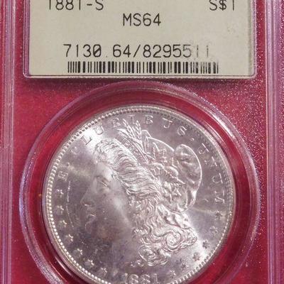 1881-S Morgan Silver Dollar - MS64