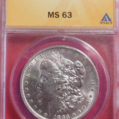 1883-O Morgan Silver Dollar - MS63