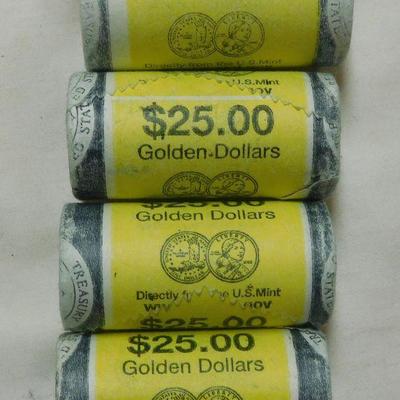 4 Rolls Golden Dollars