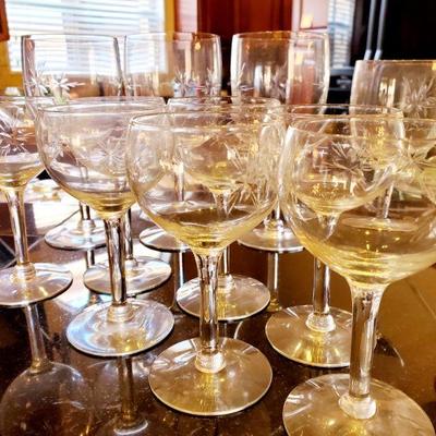 Mid Century star glassware