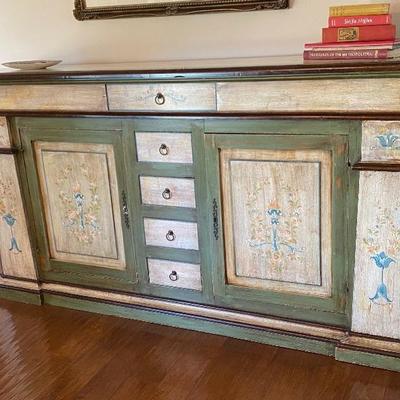 Buffet table hand painted from Italy