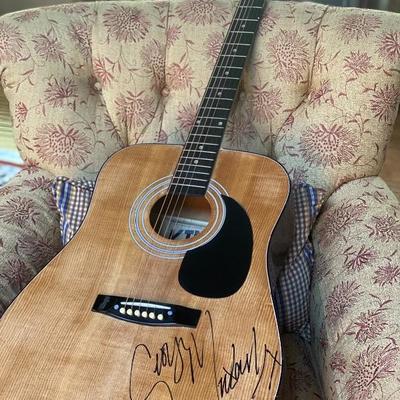 George Michael signed guitar