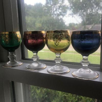 Colored Glass Cordials