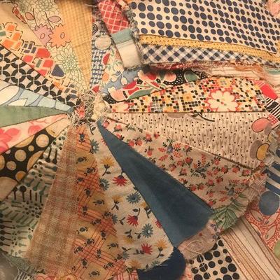 Antique quilting pieces, ready to make into a Quilt