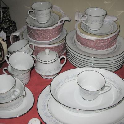 Noritake  Marywood china set    BUY IT NOW $ 125.00     
                  service for 8 with serving pieces