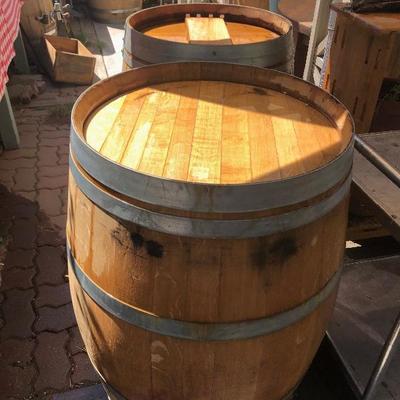 Full wine barrels 