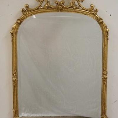 1071	ORNATE GILT & CARVED MIRROR FROM VALLEY FURNITURE SHOP, 44 IN X 28 IN
