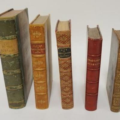 1009	GROUP OF 5 ANTIQUE BOOKS, *SELF KNOWLEDGE* BY JOHN MASON, 1824, *DEAR LADY DISDAIN* BY JUSTIN MCCARTHY, *LIFE OF WELLINGTON* BY WH...