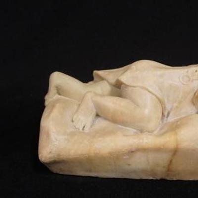 1004	ALABASTER CARVING OF A CHILD, 9 IN X 5 1/2 IN X 5 1/2 IN HIGH
