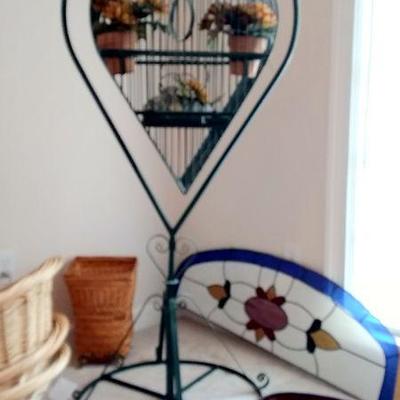 one of a kind metal swinging bird cage