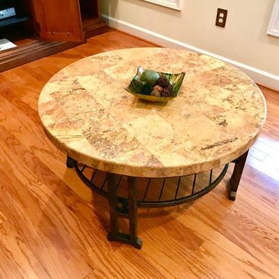 Mexican Marble Top Coffee Table
