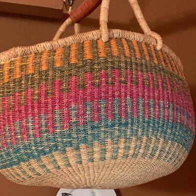 African handmade market basket
