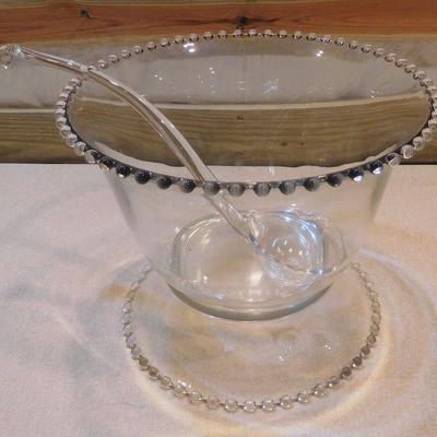 Candlewick Punch Bowl w/12 Cups