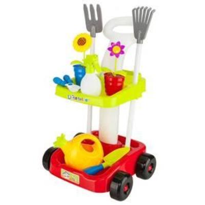 Home Garden Tool Set for Kids Toys w  cart to carry your favorite tools. Multicolor
