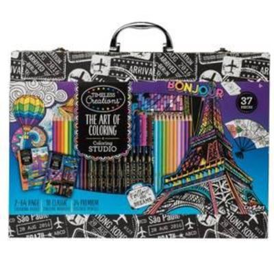 Cra-Z-Art Timeless Creations The Art of Coloring, Coloring Studio with Case