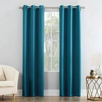 Mainstays Blackout Energy Efficient Grommet Single Curtain Panel X 2 NAVEY BLUE
