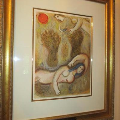 Marc Chagall Boaz Wakes Up And Sees Ruth at His Feet  