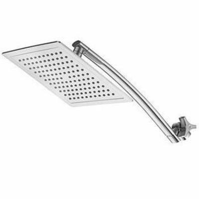 Razor by AquaSpaÃ‚Â® Mega Size 9-inch Chrome Face Square Rainfall Shower with Arch Design 15-inch Stainless Steel Extension Arm  Premium...