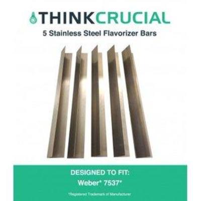 5PK Long Lasting Stainless Steel Flavorizer Bars fits Weber Grills, Part # 7537, 22.5 x 2.25 x 2.375