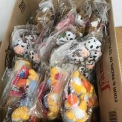 12 dozen assorted stuffed animal keychains