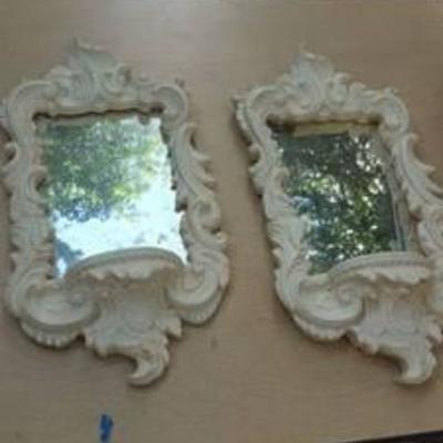 2 mirrors, one has cracked frame