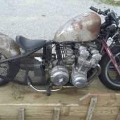 Custom Rat Rod Motorcycle Built Around a 1981 Honda 900cc Engine & Transmission with Trailer