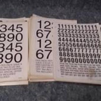 Lot of Mixed Number Sales Stickers