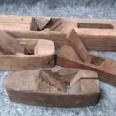 Lot of 4 Vintage Wood Planers