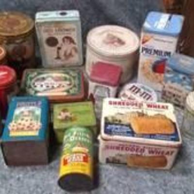 Lot of Vintage Product Tins