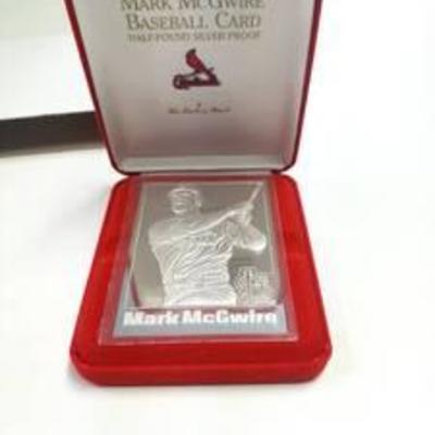 Half Pound Silver Mark McGwire Baseball Card