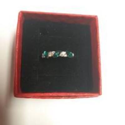 Ring with Green Stones